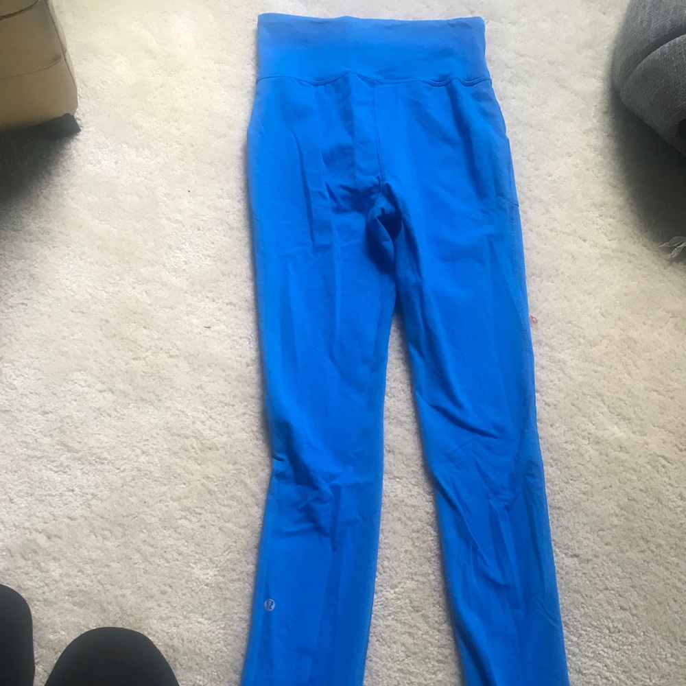 Lululemon long blue work out gym yoga pants 2